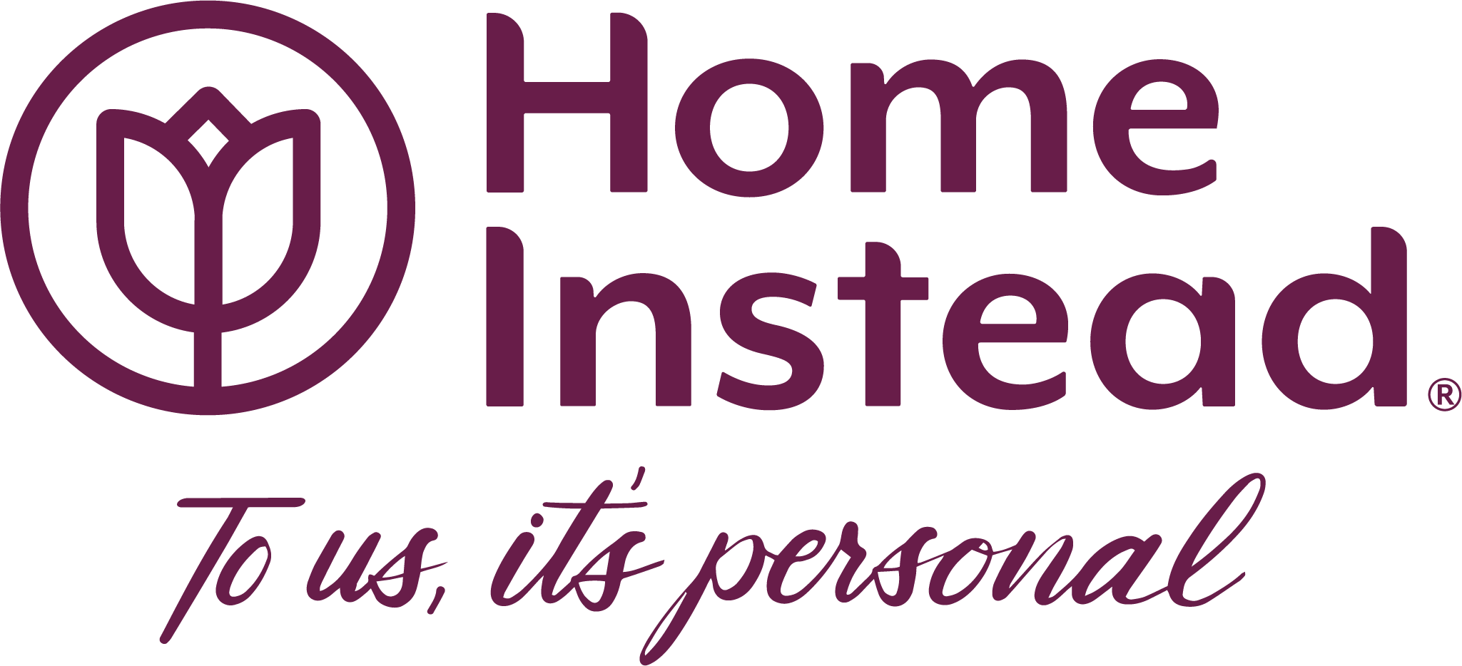 Home Instead Senior Care To us, it's personal Logo